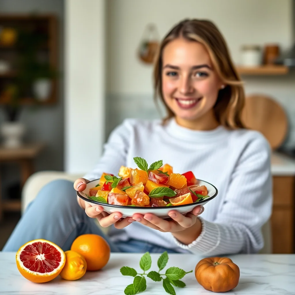 A Bowl of Sunshine: Winter Citrus Salad with Mint – vegetarian recipe