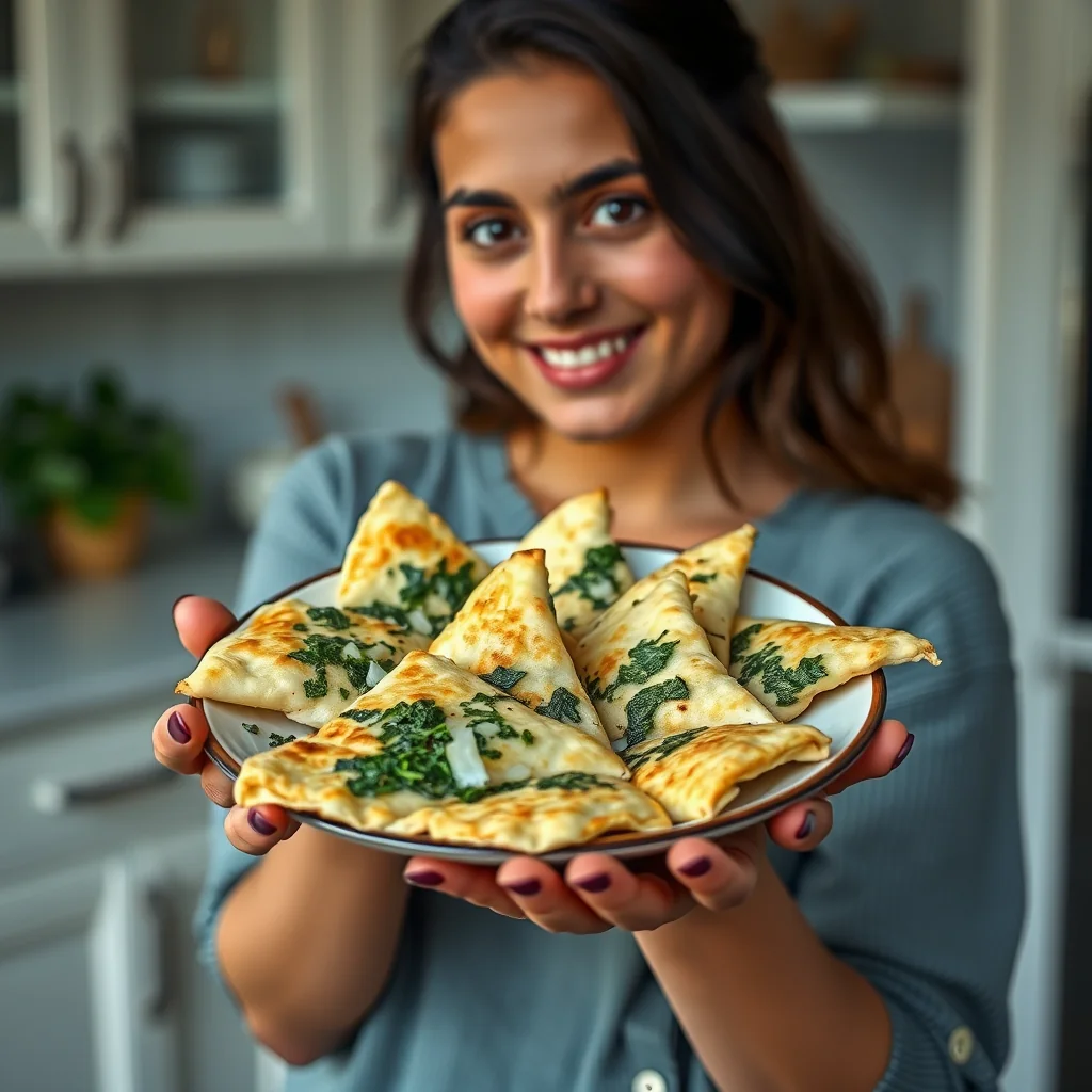 Fatayer Sabanekh (Lebanese Spinach Triangles) – vegetarian recipe
