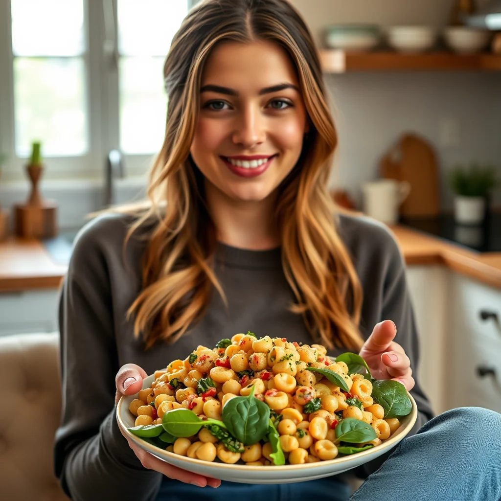 Lemon Herb Chickpea Pasta Salad – vegetarian recipe