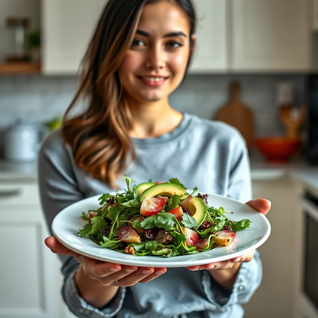 Pomelo Salad with Bitter Greens and Avocado – vegetarian recipe