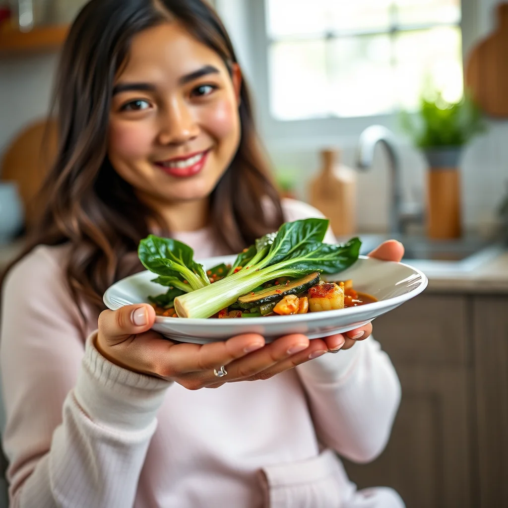 5-Minute Savory Braised Baby Bok Choy – vegetarian recipe