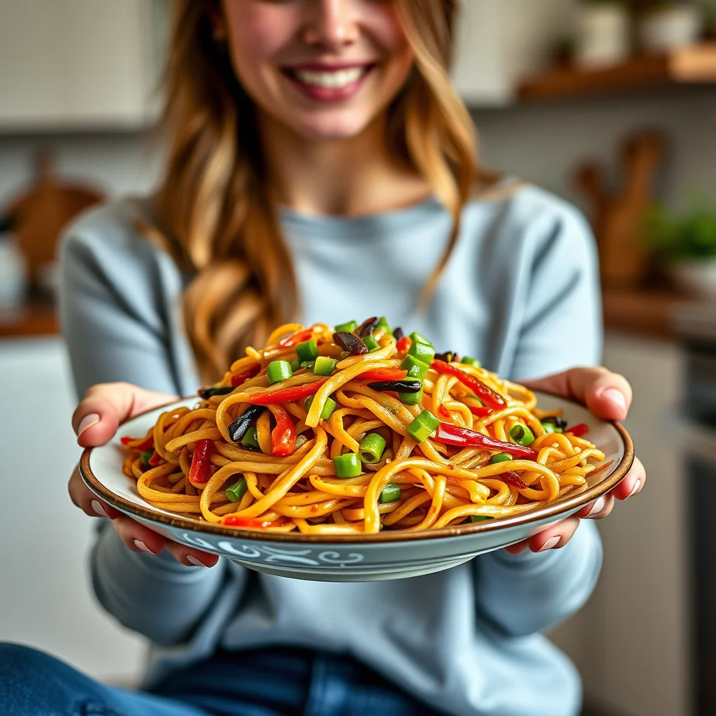 Quick & Colorful Veggie Yakisoba – vegetarian recipe