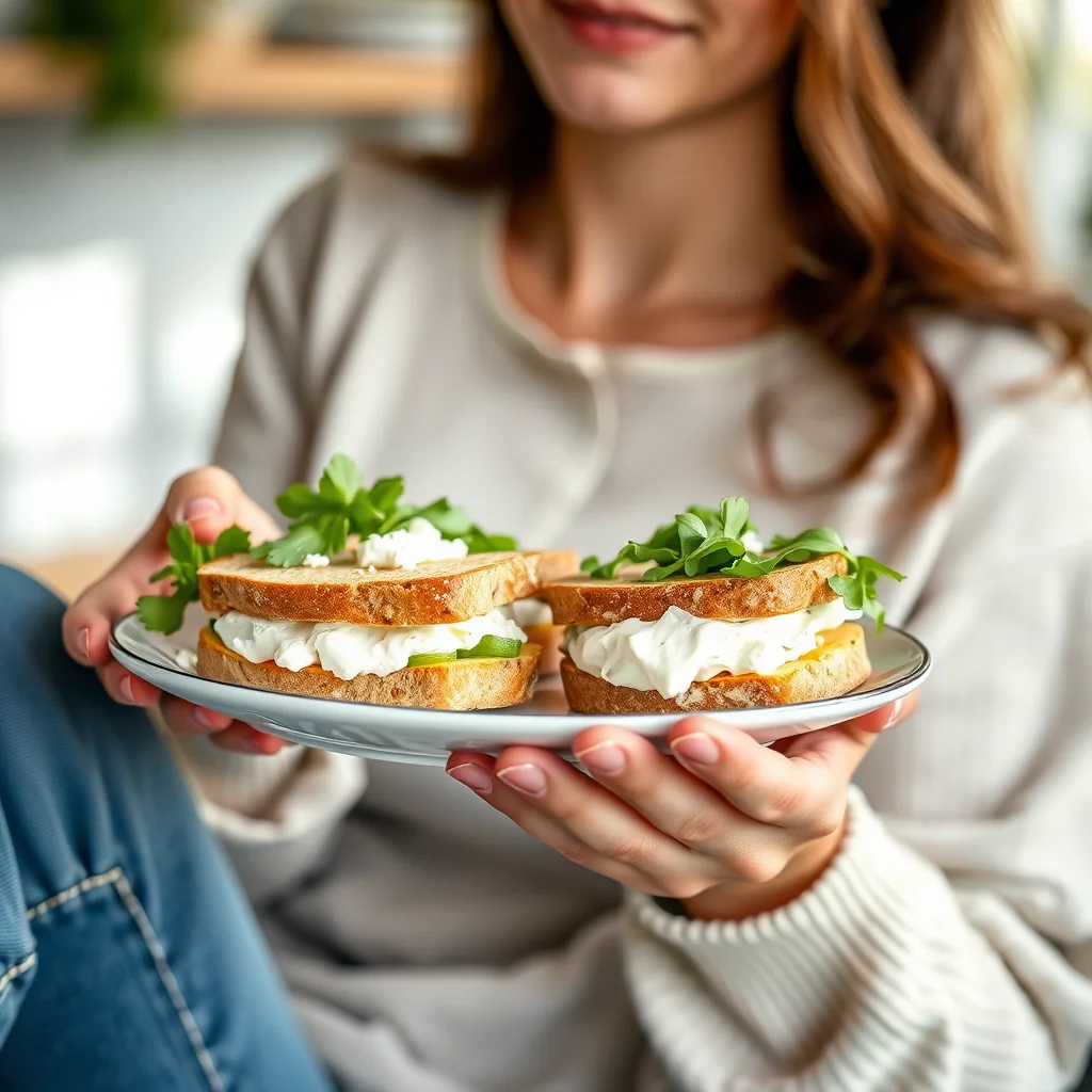 Vegetarian Tea Sandwiches with Goat Cheese and Cucumber – vegetarian recipe