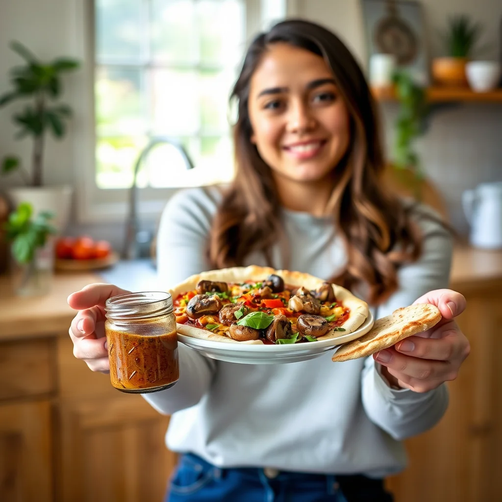 5-Minute Pesto Pita Pizza – vegetarian recipe