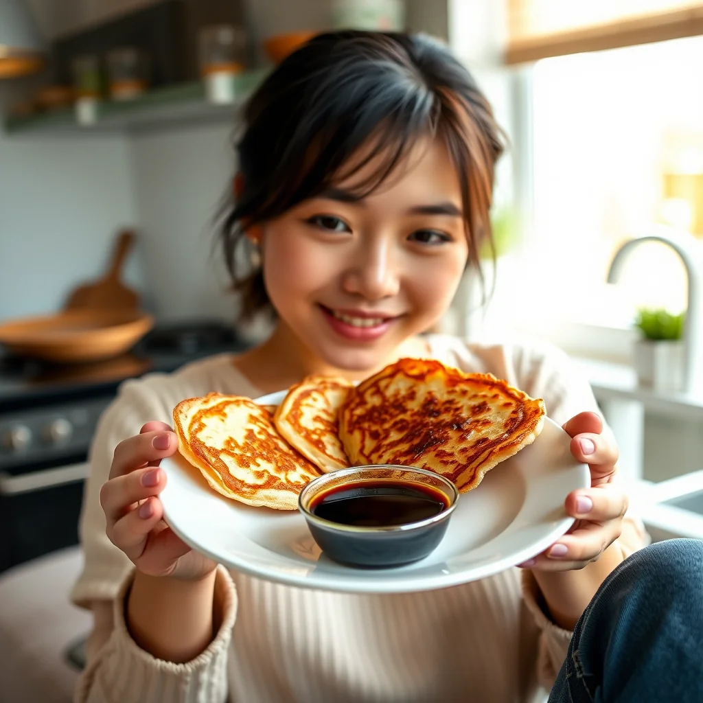 Crispy Kimchi Pajeon (Korean Savory Pancakes) – vegetarian recipe