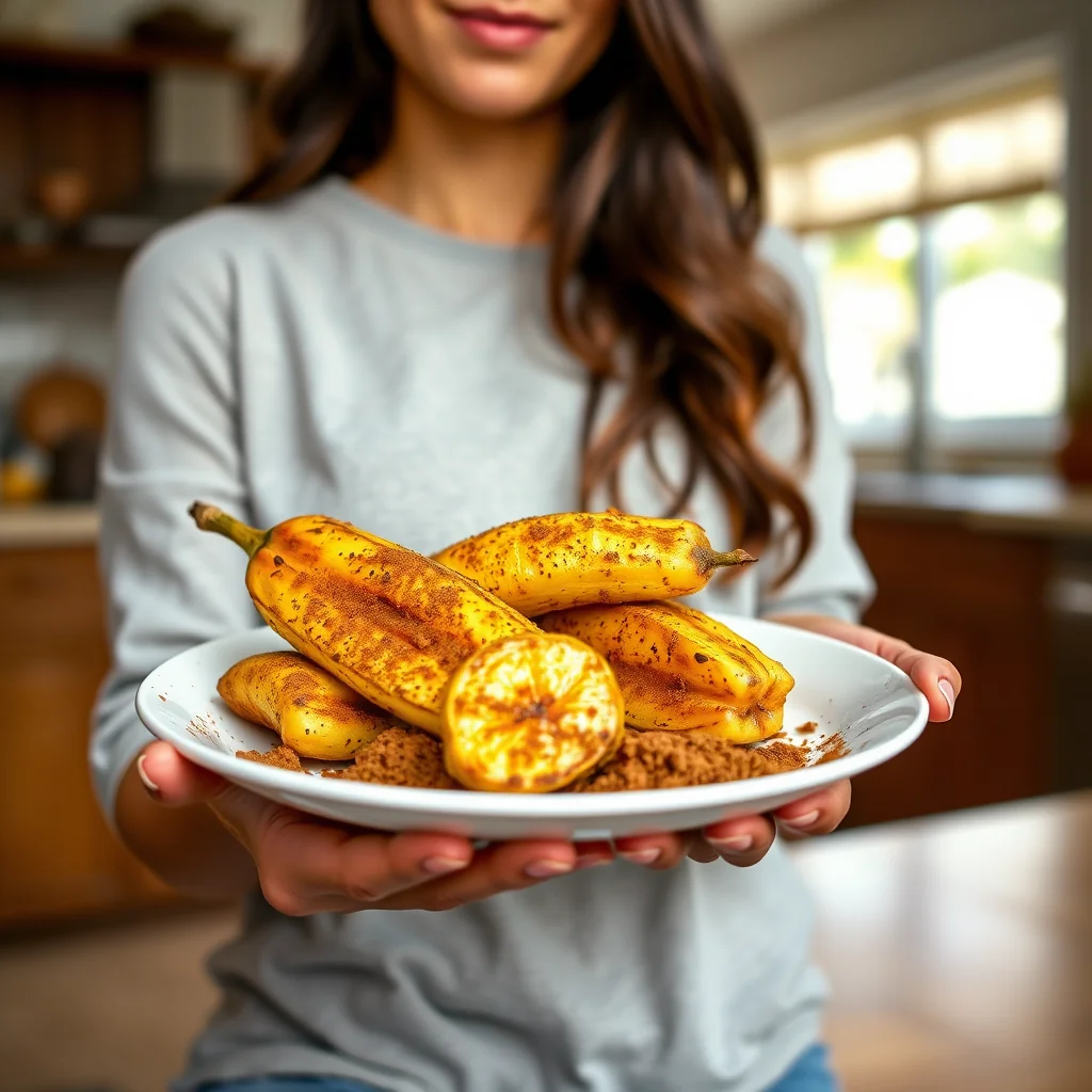 Baked Sweet Plantains with Cinnamon and Nutmeg – vegetarian recipe