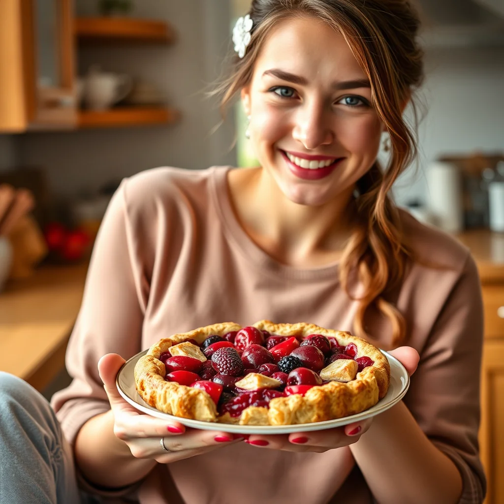 Rhubarb Cherry Berry Crostata – vegetarian recipe