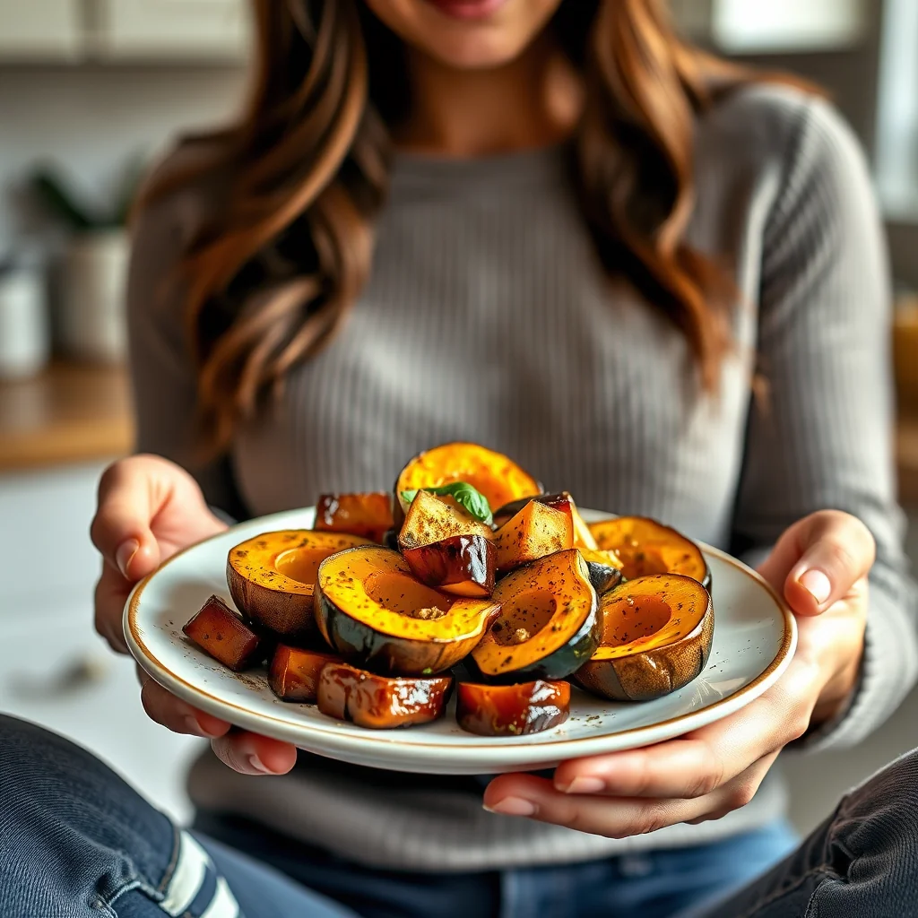 Spiced Roasted Acorn Squash with Maple and Garam Masala – vegetarian recipe
