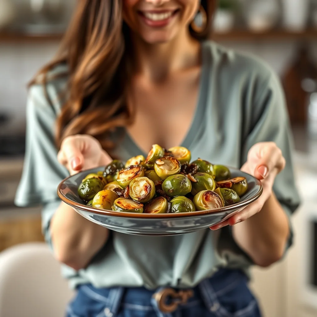 Pan-Seared Brussels Sprouts with White Wine and Shallots – vegetarian recipe