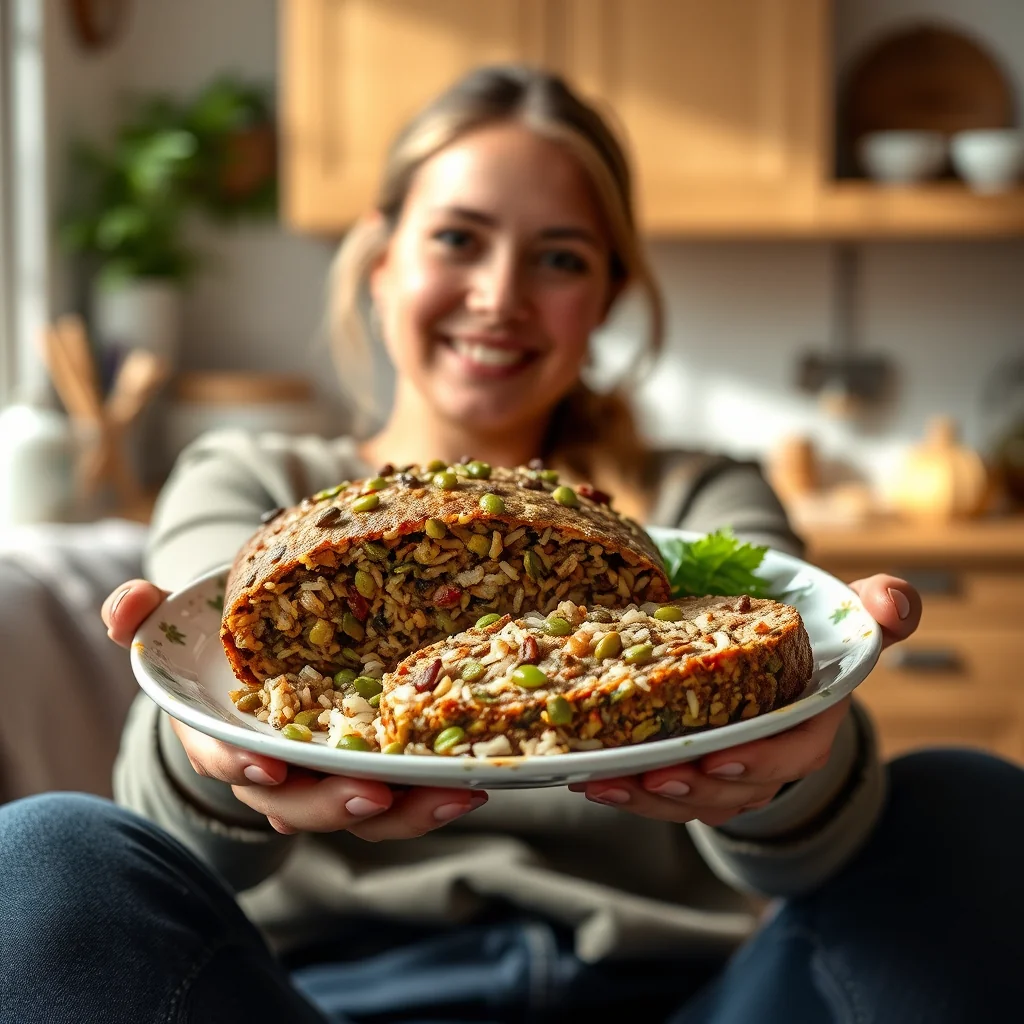 Hearty Lentil and Wild Rice Loaf – vegetarian recipe