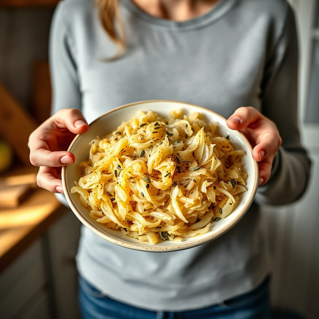 Moms Holiday Warm Sauerkraut – vegetarian recipe