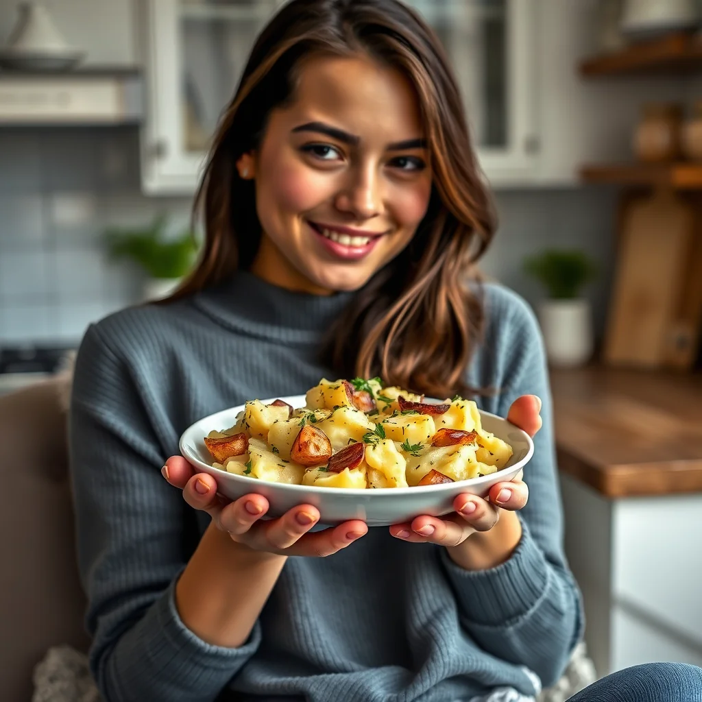 Fennel Smashed Yukon Gold Potatoes – vegetarian recipe