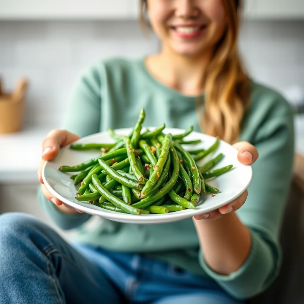 2-Minute Microwave Green Beans – vegetarian recipe