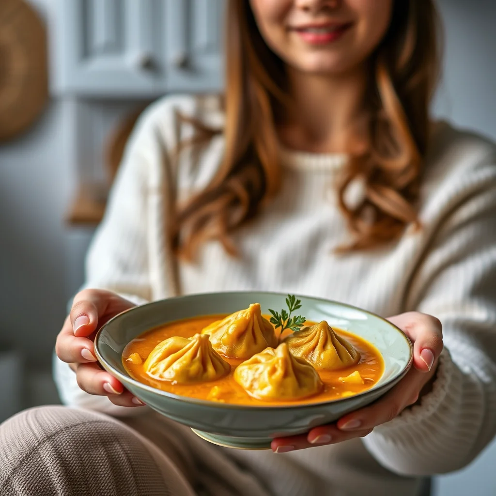 Pumpkin Curry Dumpling Soup – vegetarian recipe
