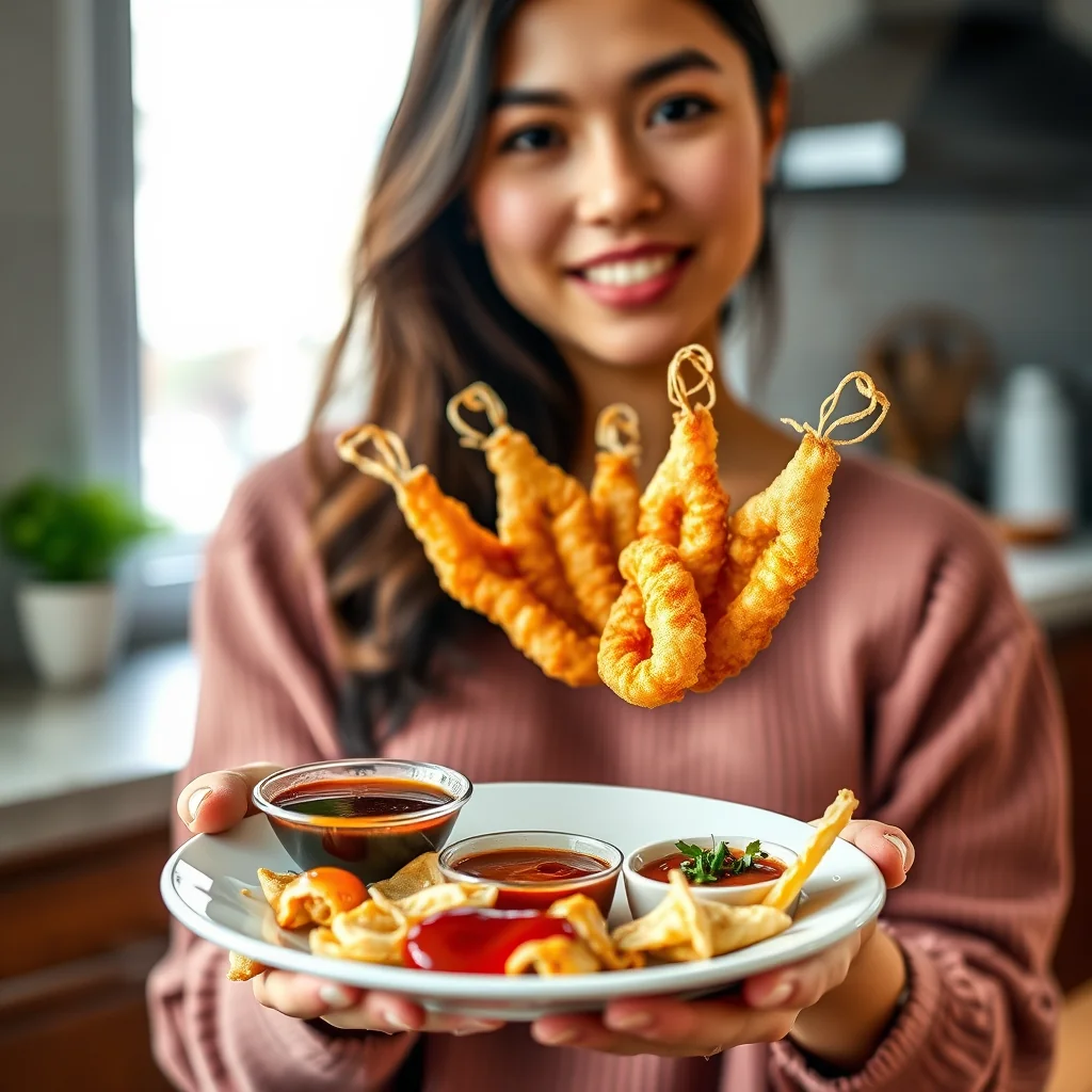 Tempura Fried Brie with Three Sauces and Ginger Snaps – vegetarian recipe
