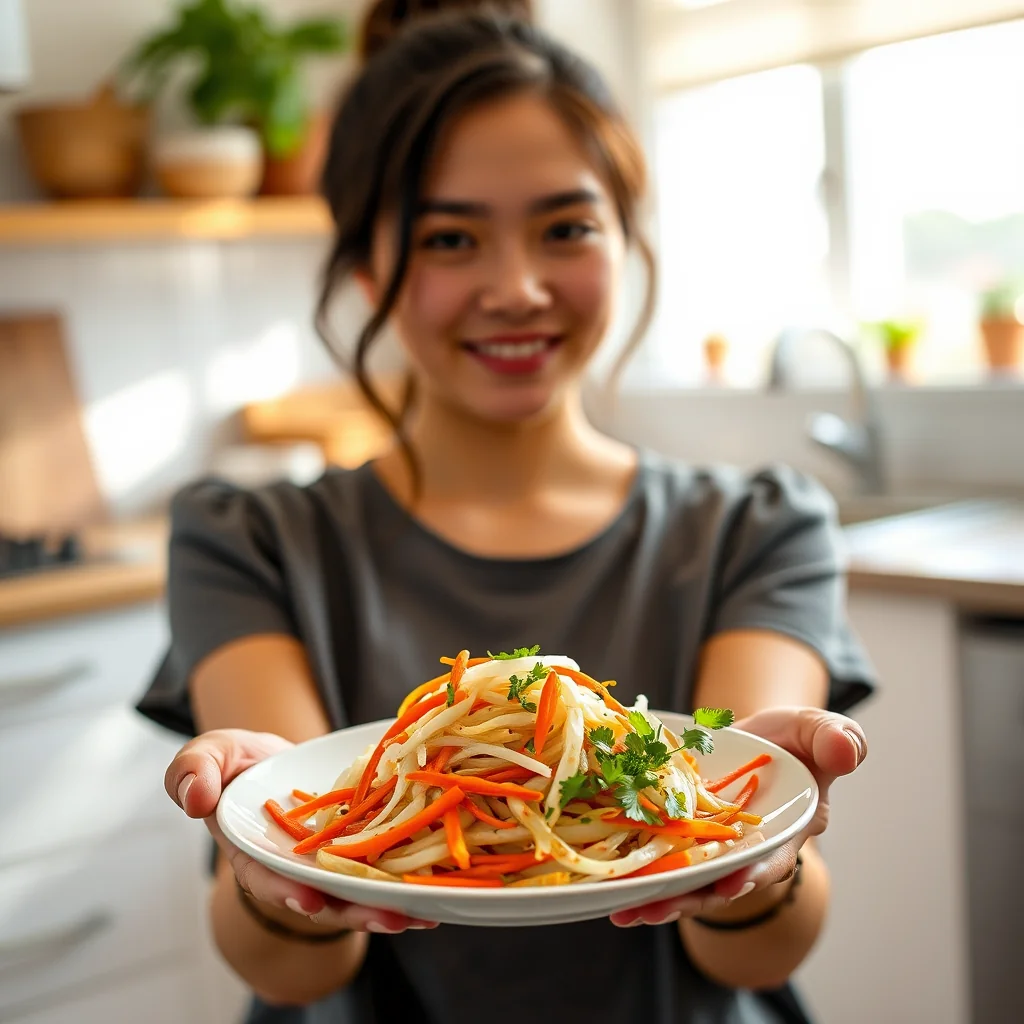 Daikon Radish and Carrot Slaw – vegetarian recipe