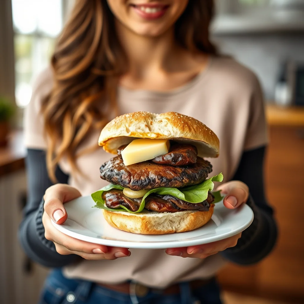 Hearty Portobello Mushroom Burger – vegetarian recipe