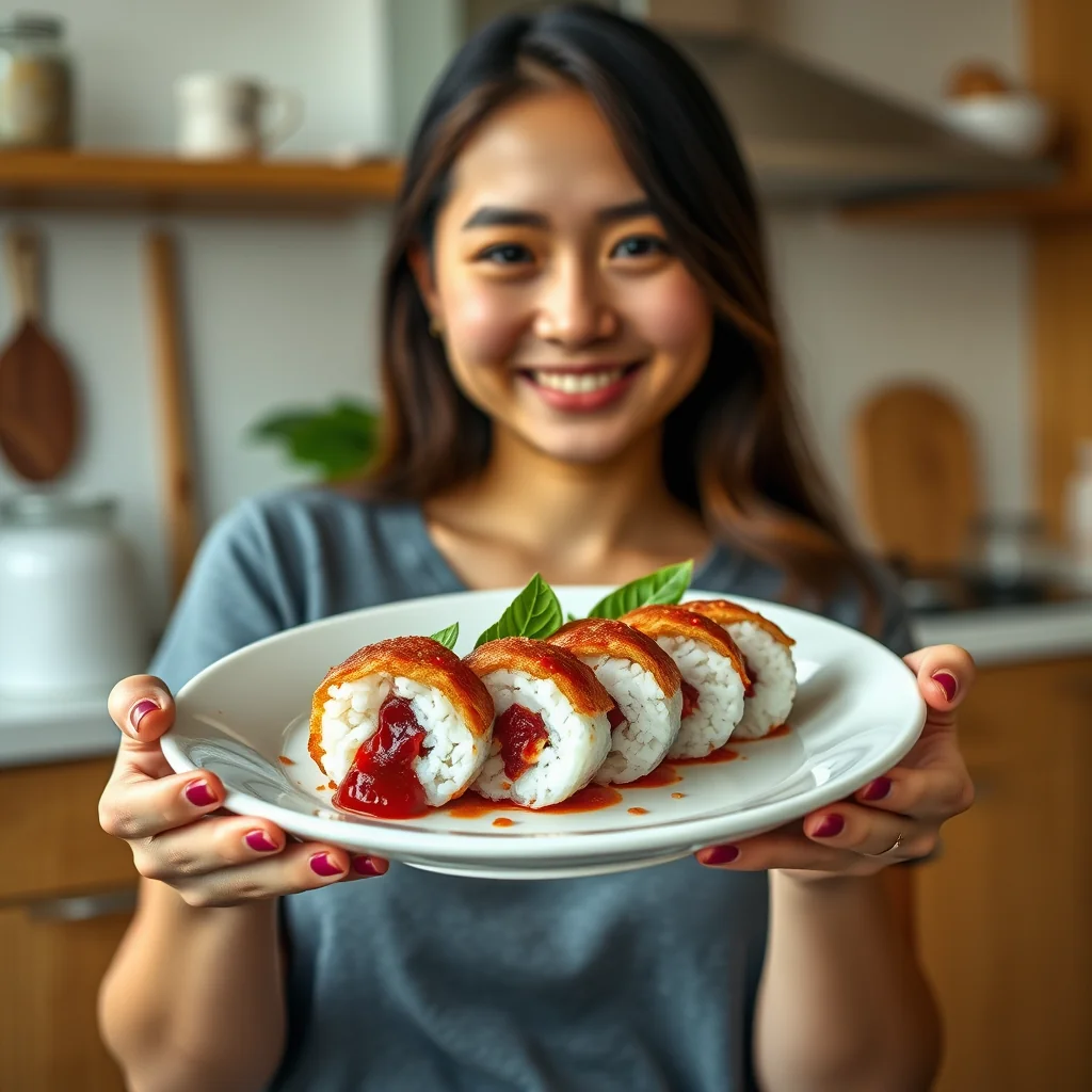 Red Bean Inari Sushi – vegetarian recipe