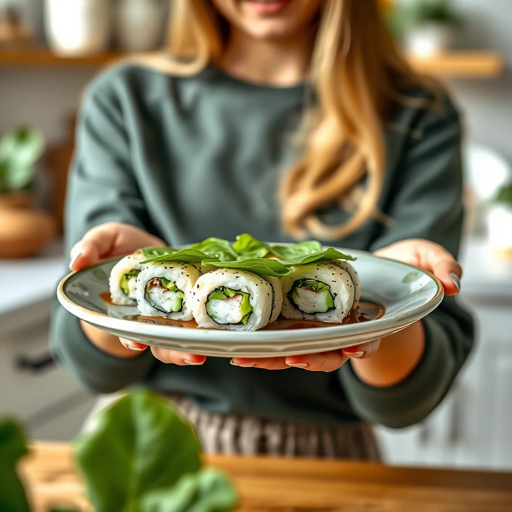 Vibrant Spinach Nigiri (Plant-Based) – vegetarian recipe
