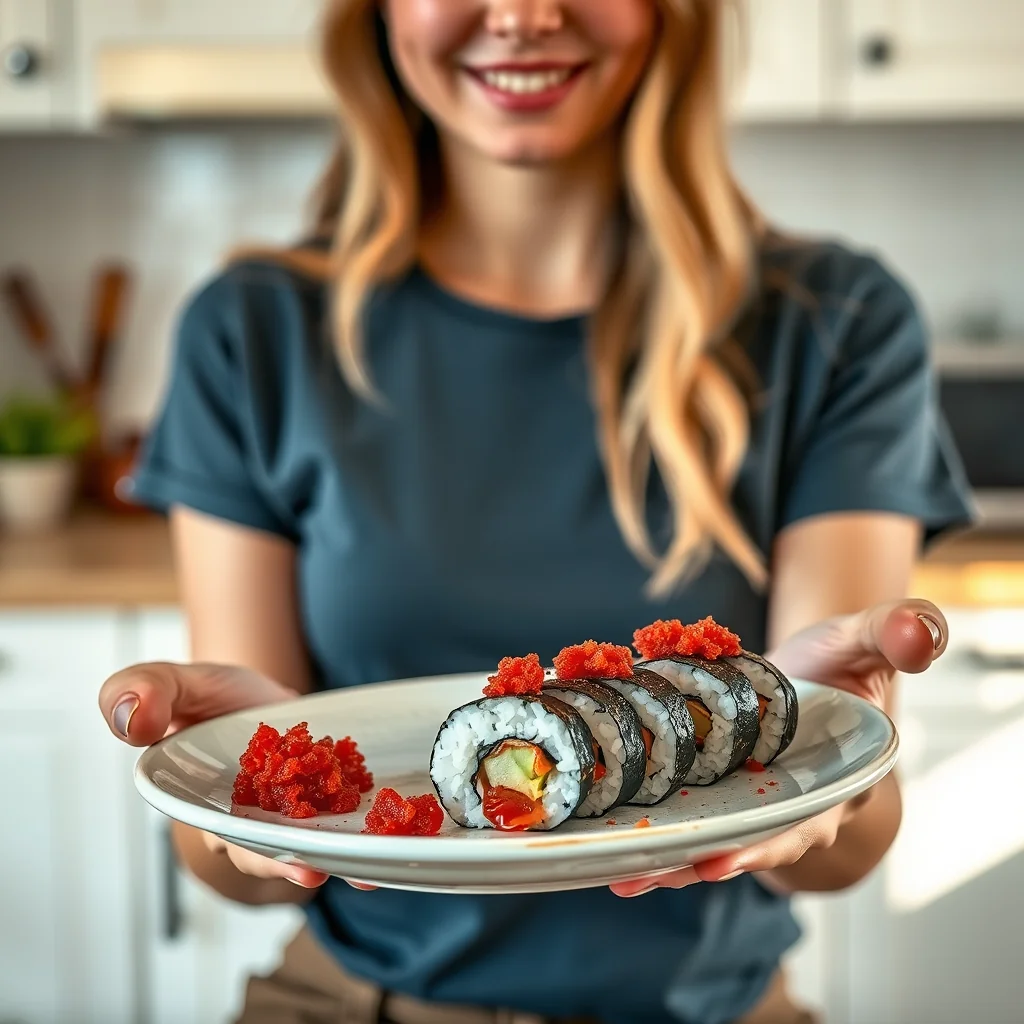 Vegan Gunkanmaki (Battleship Sushi) with Amaranth Roe – vegetarian recipe