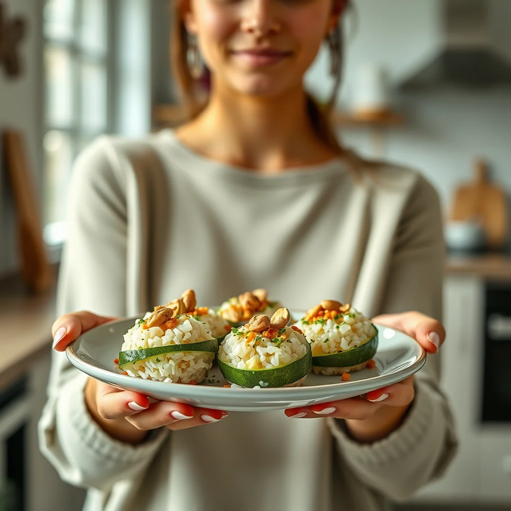 Cucumber Peanut Sushi Boats – vegetarian recipe