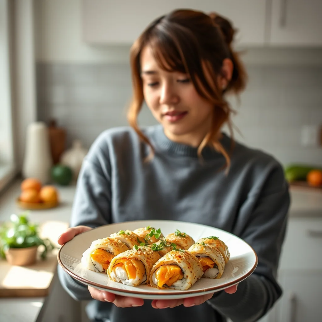 Butternut Squash & Crystallized Ginger Sushi Rolls – vegetarian recipe