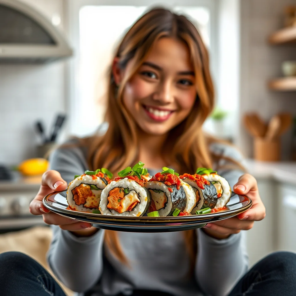 Spicy Tofu Sushi Rolls (Vegetarian) – vegetarian recipe