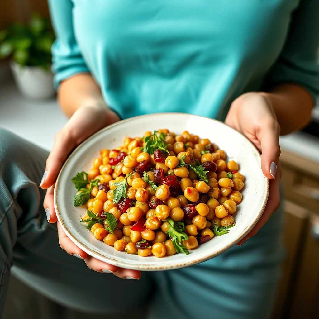Quick Kidney Bean and Chickpea Salad – vegetarian recipe
