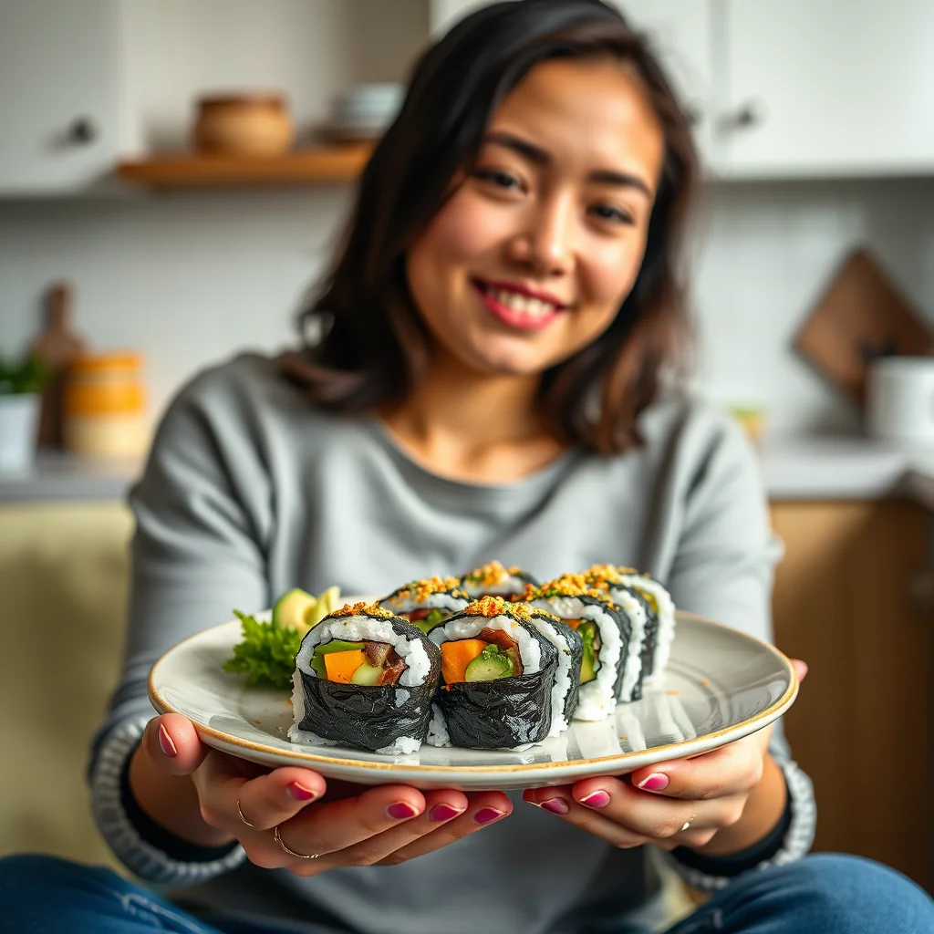 Vegan Dragon Roll with Honeydew, Jalapeño, and Cucumber – vegetarian recipe
