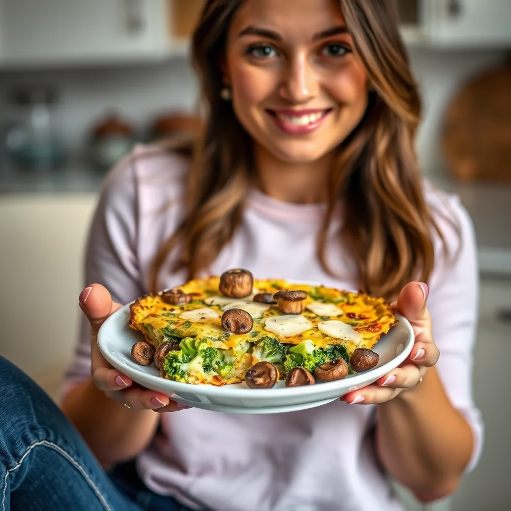 Broccoli Raab, Mushroom, and Parmesan Frittata – vegetarian recipe