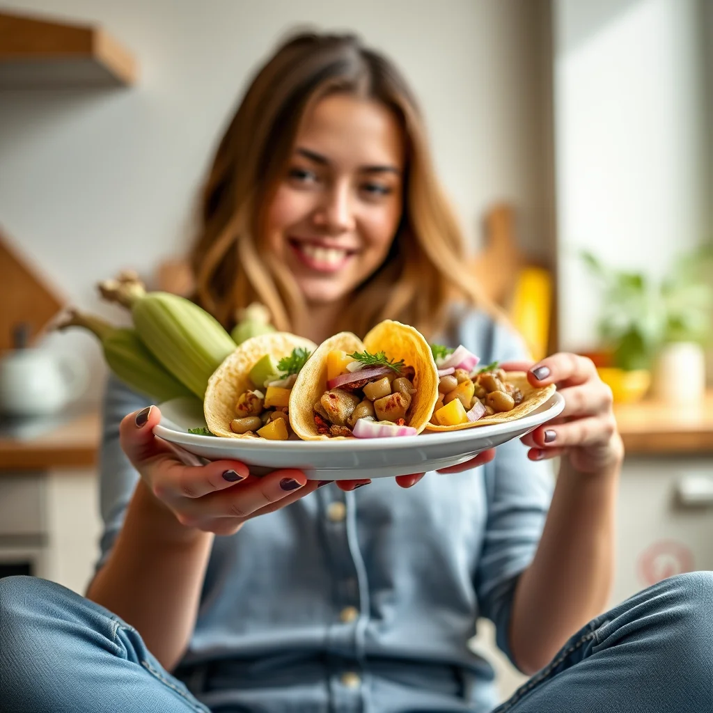 Fresh Corn and Fava Bean Tacos – vegetarian recipe