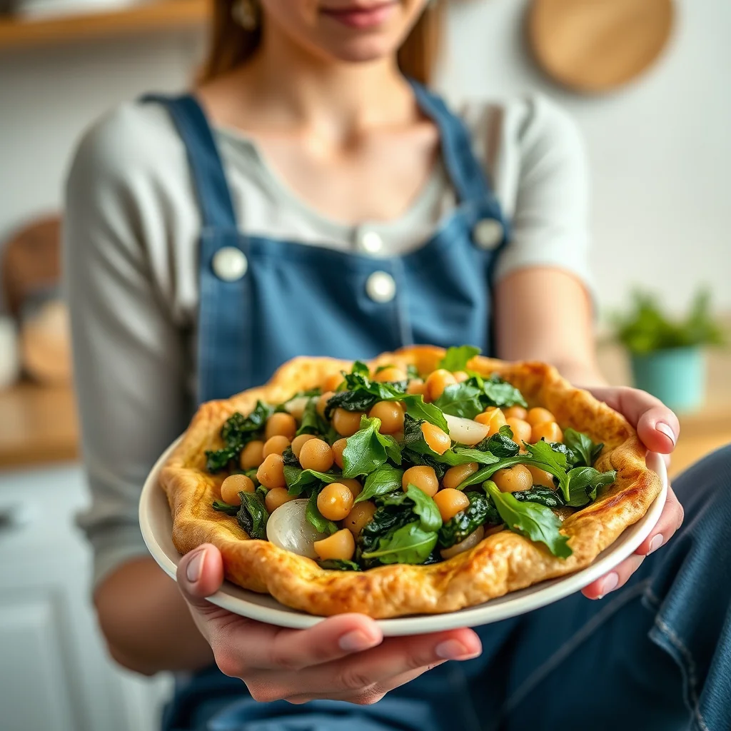 Hearty Greens and Chickpea Galette Filling – vegetarian recipe