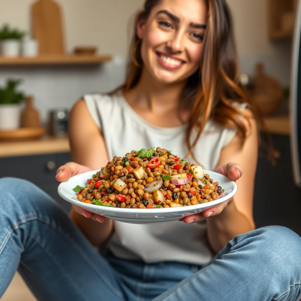 Vibrant and Satisfying Lentil Salad – vegetarian recipe