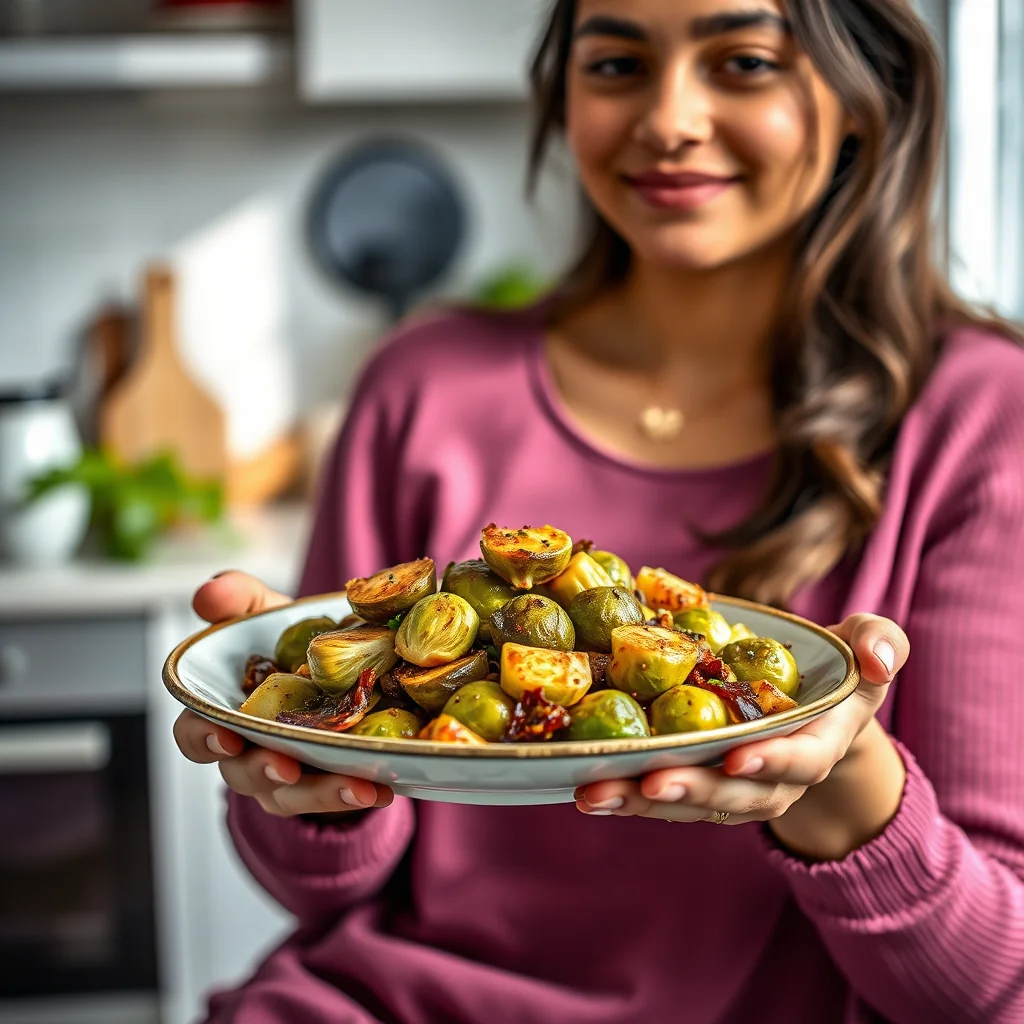 Brussels Sprout Thoran (Keralan Stir-fry) – vegetarian recipe