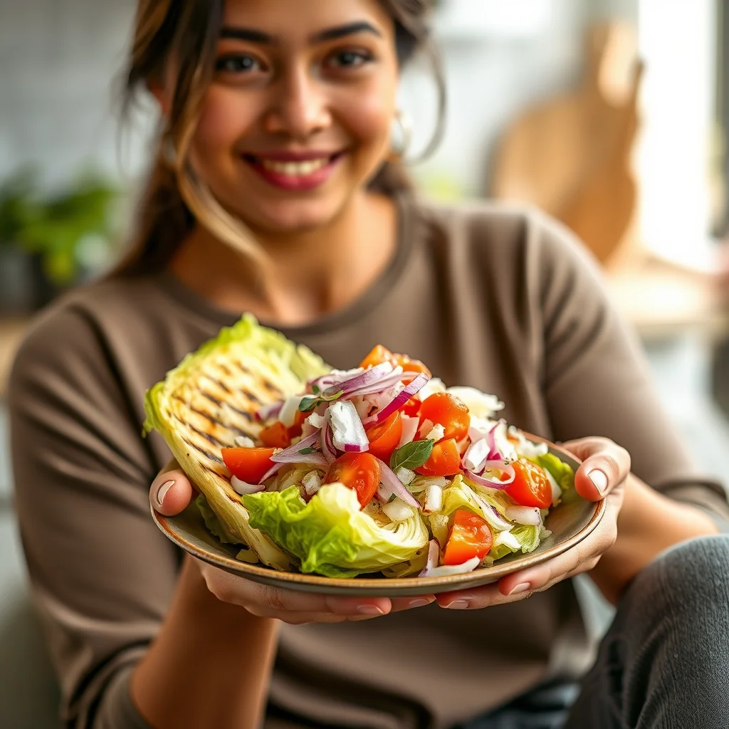 Grilled Cabbage with Keralan-Inspired Coconut & Tomato Salad – vegetarian recipe