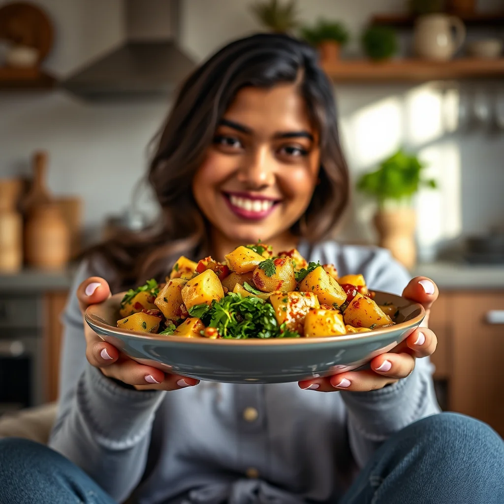 Soulful Cabbage and Potato Sabzi (Gujarati Shaak) – vegetarian recipe