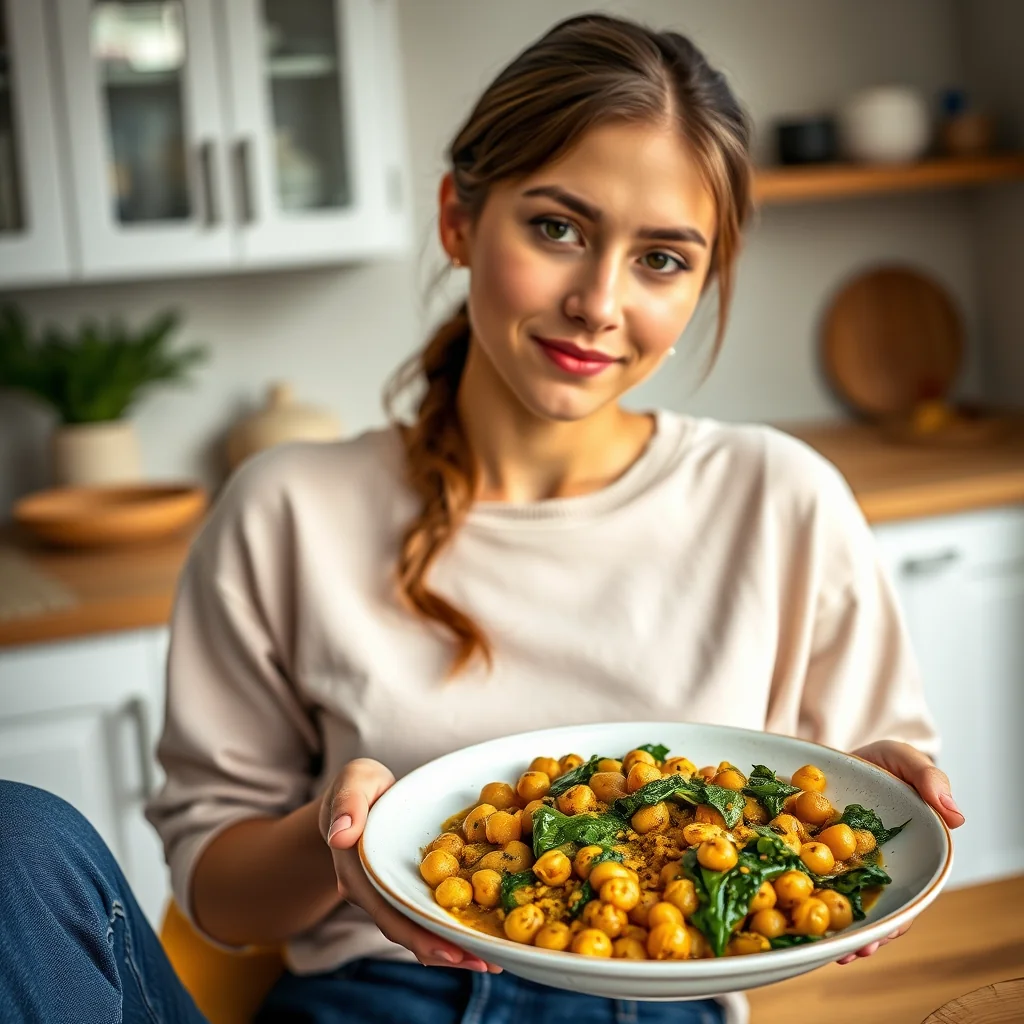 Vibrant Chana Saag (Chickpea and Spinach Curry) – vegetarian recipe