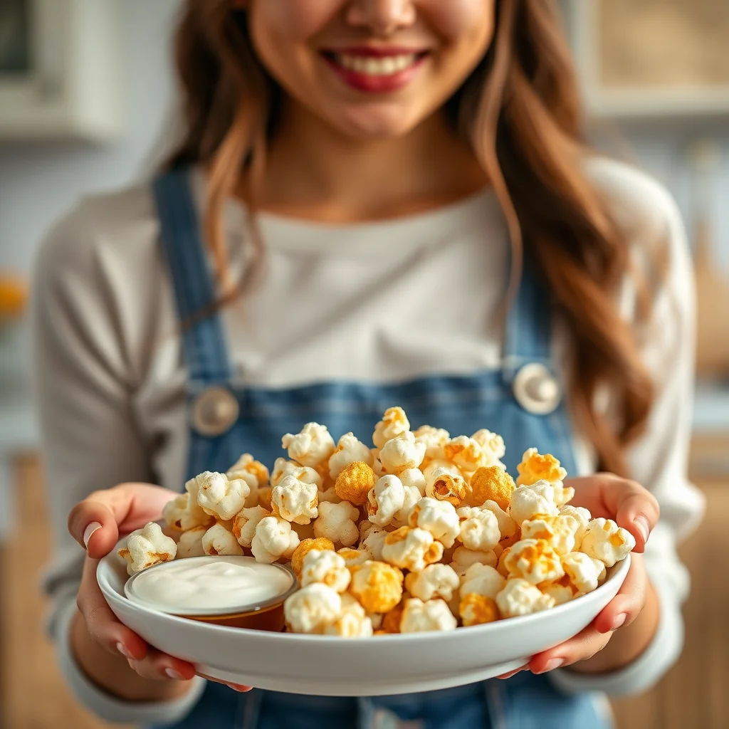 Healthy Honey Yogurt Popcorn – vegetarian recipe