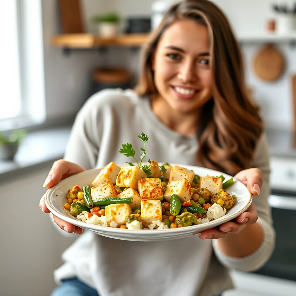 Modern Matar Paneer with a Trio of Green Veggies – vegetarian recipe