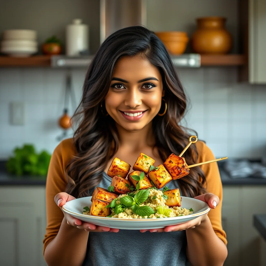 Mint and Cilantro Paneer Tikka – vegetarian recipe
