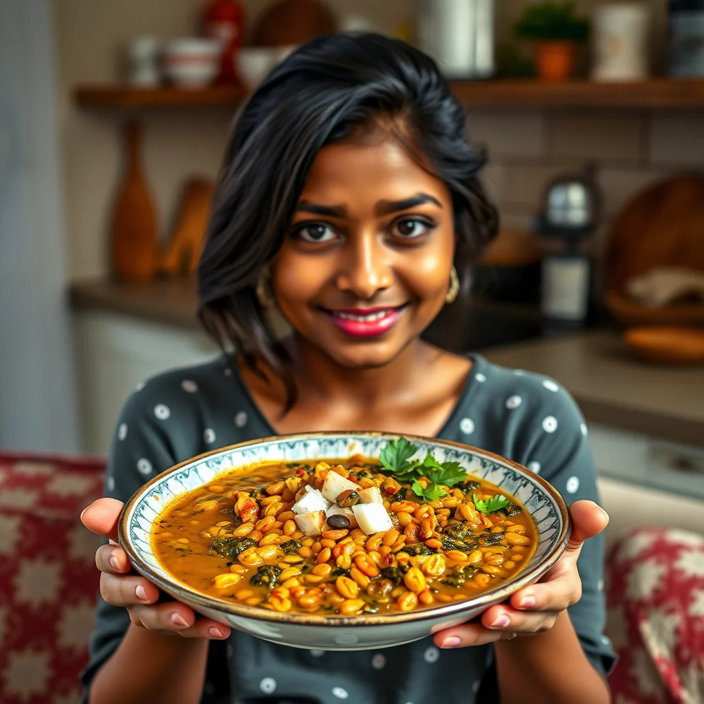 Sri Lankan Dal with Coconut & Lime Kale Mallum – vegetarian recipe