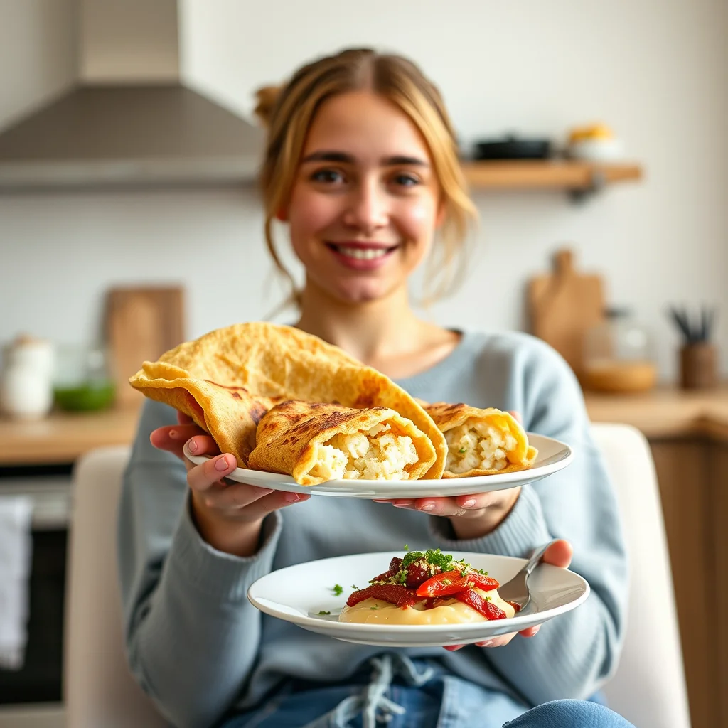 Quick Cauliflower Cheese & Chile Stuffed Roti – vegetarian recipe