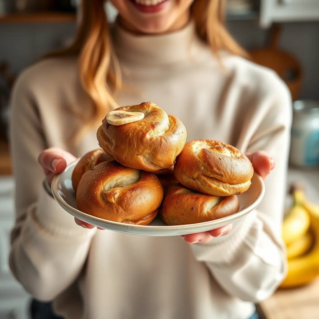 Baked Banana and Cardamom Buns – vegetarian recipe