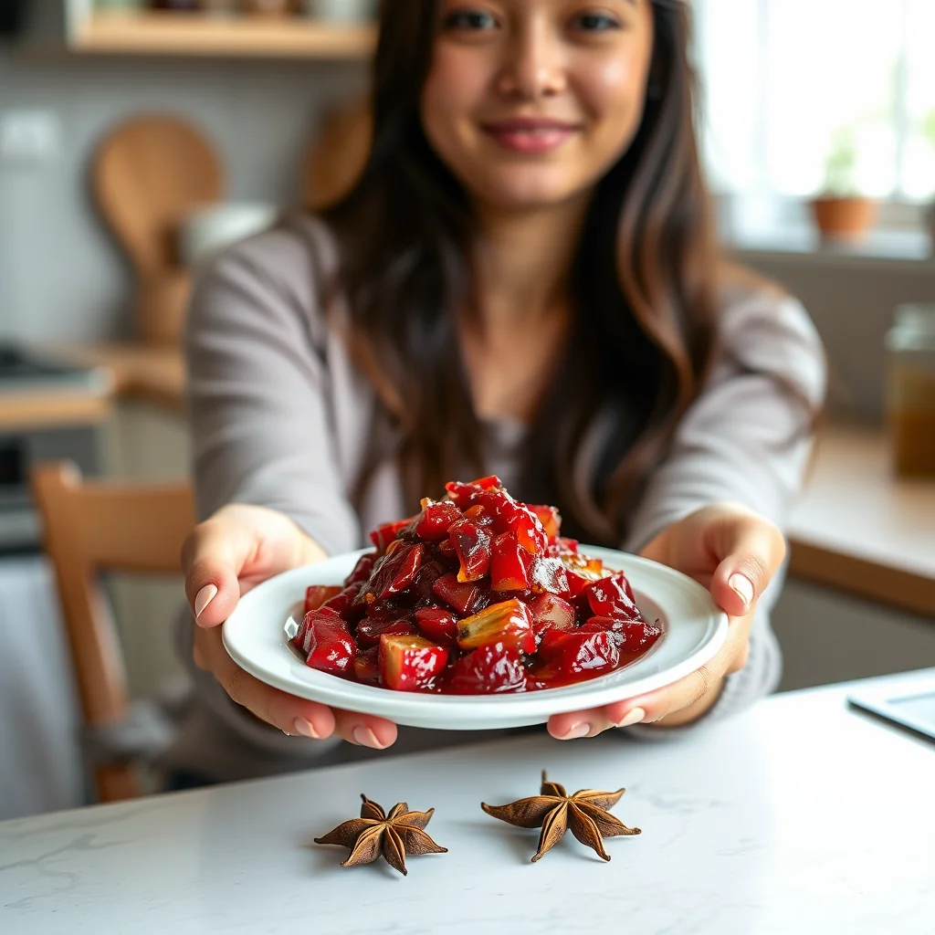 Spiced Rhubarb Chutney – vegetarian recipe