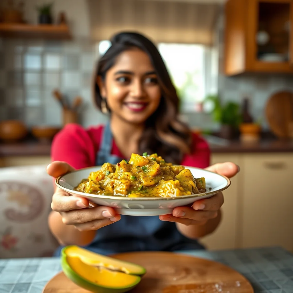 Gujarati Green Mango Chutney (Keri no Chundo) – vegetarian recipe