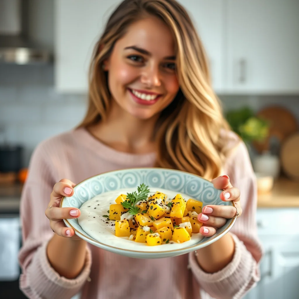 Smashed Pineapple Turmeric Raita – vegetarian recipe