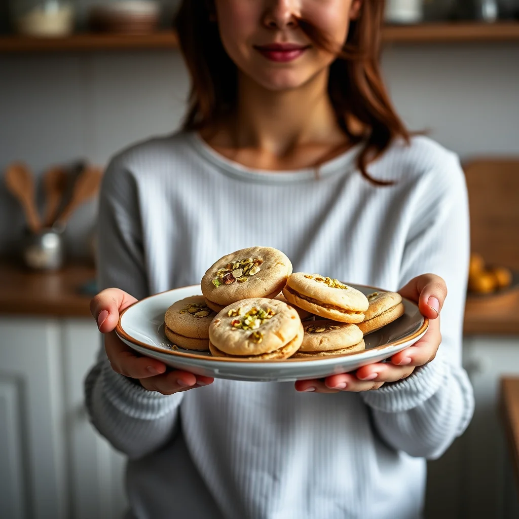 Pistachio Cardamom Shortbreads – vegetarian recipe
