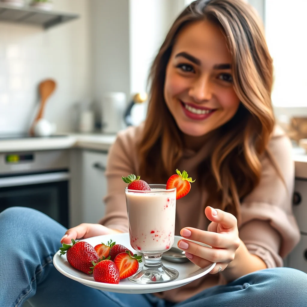 Spiced Strawberry Cardamom Lassi – vegetarian recipe