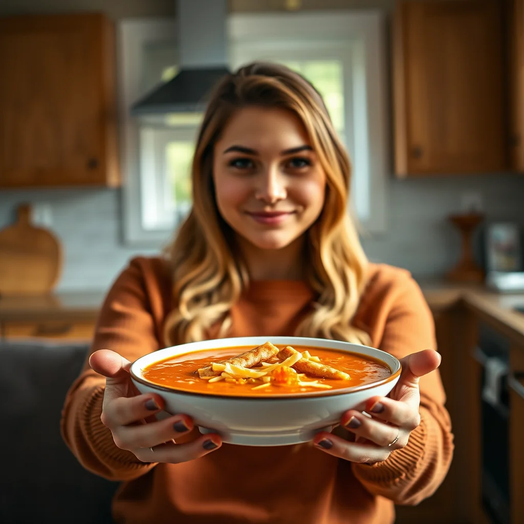 Spicy Tomato Cheddar Soup – vegetarian recipe