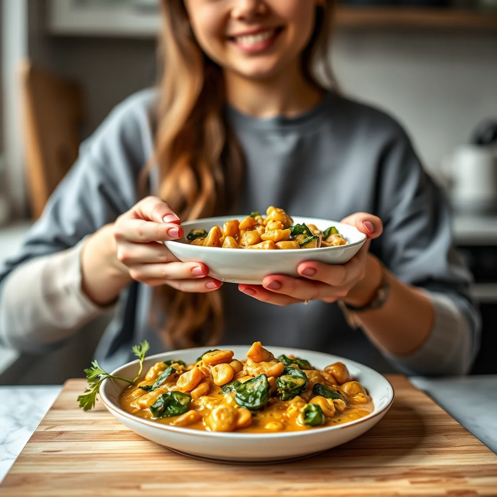 Creamy Vegan Peanut & Spinach Stew – vegetarian recipe